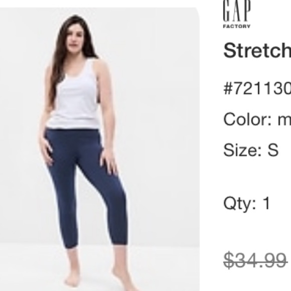 COPY - euc Gap factory stretch modal leggings navy small $34.99